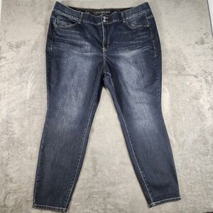 Lane Bryant Skinny Jeans Womens 26 Reg Blue Tighter Tummy Technology Stretch